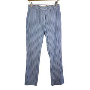 Victoria Beckham Pants Trousers Women‎ Size 2 Blue White Stripe Chinos Cotton